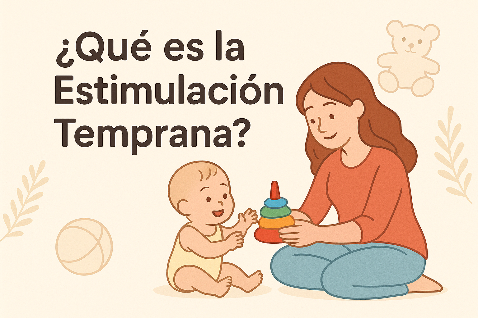 Bebé dando sus primeros pasos acompañado de su madre, ilustración educativa sobre señales de preparación para caminar